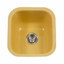 Porcela 15-3/5" Single Basin Undermount Porcelain Enameled Bar Sink with Sound Dampening Technology