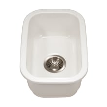 Platus 12-3/16" Undermount Single Basin Fireclay Bar Sink