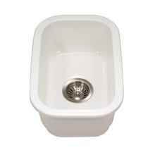 Platus 12-3/16" Undermount Single Basin Fireclay Bar Sink