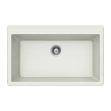 Quartztone 33" Drop In Single Basin Granite Composite Kitchen Sink