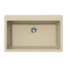 Quartztone 33" Drop In Single Basin Granite Composite Kitchen Sink