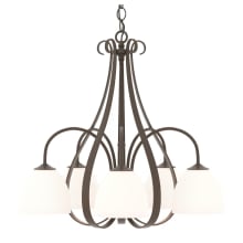 Sweeping Taper 5 Light 24" Wide Chandelier