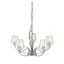 Flora 5 Light 27" Wide Taper Candle Chandelier with Customizable Glass Shade
