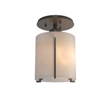 Exos 6" Wide Semi-Flush Ceiling Fixture with Customizable Glass Shade