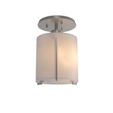 Exos 6" Wide Semi-Flush Ceiling Fixture with Customizable Glass Shade