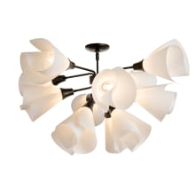 Mobius 12 Light 38" Wide Semi-Flush Ceiling Fixture - Oil Rubbed Bronze Finish with White Acrylic Shades