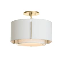 Exos 16" Wide Semi-Flush Drum Ceiling Fixture