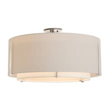 Exos 3 Light 29" Wide Semi-Flush Drum Ceiling Fixture