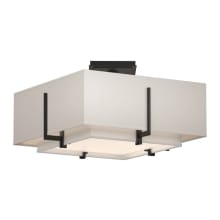 Exos 2 Light 17" Wide Semi-Flush Square Ceiling Fixture