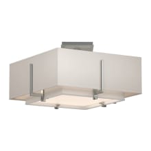 Exos 2 Light 17" Wide Semi-Flush Square Ceiling Fixture