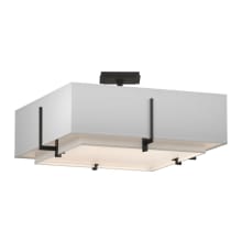 Exos 4 Light 21" Wide Semi-Flush Square Ceiling Fixture