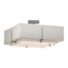 Exos 4 Light 21" Wide Semi-Flush Square Ceiling Fixture
