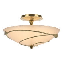 Leaf 2 Light 14" Wide Semi-Flush Bowl Ceiling Fixture
