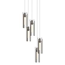 Exos Glass 5 Light 14" Wide Suspension Multi Light Pendant