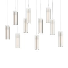 Exos Glass 10 Light 45" Wide Suspension Linear Pendant