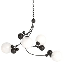 Sprig 4 Light 42" Wide Abstract Chandelier - Oil Rubbed Bronze Finish with Frosted Glass Shades