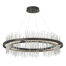 Gossamer 38" Wide LED Ring Chandelier - Oil Rubbed Bronze Finish with Vintage Platinum Accents
