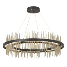 Gossamer 38" Wide LED Ring Chandelier - Oil Rubbed Bronze Finish with Soft Gold Accents