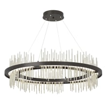 Gossamer 38" Wide LED Ring Chandelier - Oil Rubbed Bronze Finish with Sterling Accents