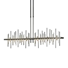Cityscape 52" Wide LED Linear Chandelier - Oil Rubbed Bronze Finish with Vintage Platinum Accents - Standard Height