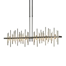 Cityscape 52" Wide LED Linear Chandelier - Oil Rubbed Bronze Finish with Soft Gold Accents - Standard Height