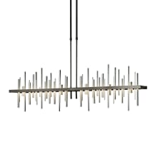Cityscape 52" Wide LED Linear Chandelier - Oil Rubbed Bronze Finish with Sterling Accents - Standard Height