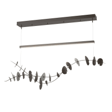 Lily 41" Wide LED Linear Chandelier - Oil Rubbed Bronze Finish with Vintage Platinum Accents