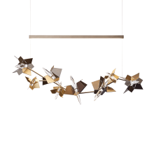 Belladonna 50" Wide LED Crystal Abstract Chandelier - Dark Smoke Finish with Soft Gold Accents