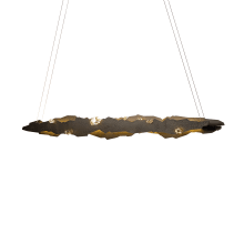Trove 53" Wide LED Abstract Linear Chandelier - Dark Smoke Finish