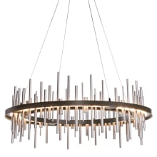 Cityscape 38" Wide LED Ring Chandelier - Oil Rubbed Bronze Finish with Vintage Platinum Accents