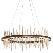 Cityscape 38" Wide LED Ring Chandelier - Oil Rubbed Bronze Finish with Soft Gold Accents