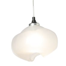 Ume 6" Wide Mini Pendant - Black Finish with Frosted Glass Shade