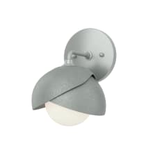 Brooklyn 9" Tall Bathroom Sconce - Vintage Platinum Finish with Vintage Platinum Accents and Frosted Glass Shade