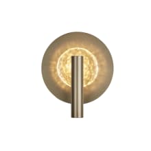 Solstice 11" Tall Wall Sconce - Soft Gold Finish with Textured, Artisanal Glass Shade