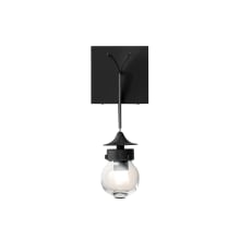 Kiwi 12" Tall Wall Sconce - Black Finish with Clear Glass Shade