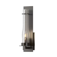 New Town 18" Tall Wall Sconce - Oil Rubbed Bronze Finish with Seedy Glass Shade
