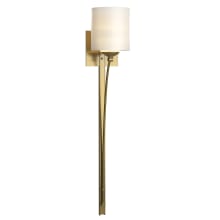 Formae 30" Tall Wall Sconce - Modern Brass Finish with Frosted Glass Shade