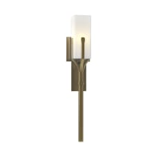 Mediki 25" Tall Wall Sconce - Modern Brass Finish with Frosted Glass Shade
