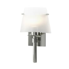 Beacon Hall 13" Tall Wall Sconce - Sterling Finish with Opal Glass Shade