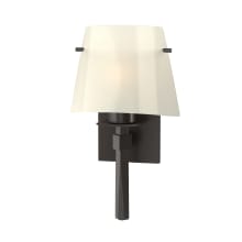 Beacon Hall 13" Tall Wall Sconce - Oil Rubbed Bronze Finish with Ivory Art Glass Shade