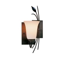Forged Leaf Single Light 15" Tall Bathroom Sconce - Right Orientation