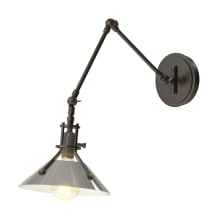 Henry 15" Tall Wall Sconce - Oil Rubbed Bronze Finish with Sterling Accents and Sterling Shade
