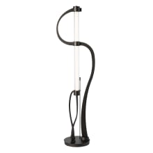 Pulse 62" Tall LED Abstract Floor Lamp with Ribbed Glass Shade