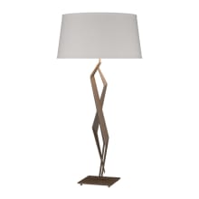 Facet 34" Tall LED Buffet Table Lamp with Customizable Fabric Shade