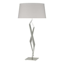 Facet 34" Tall LED Buffet Table Lamp with Customizable Fabric Shade