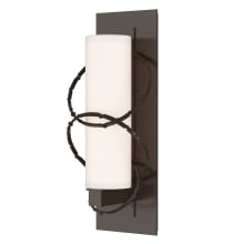 Olympus 15" Tall Outdoor Wall Sconce - Coastal Bronze Finish with Opal Glass Shade