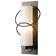 Olympus 24" Tall Outdoor Wall Sconce - Coastal Oil Rubbed Bronze Finish with Opal Glass Shade