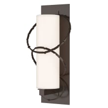 Olympus 24" Tall Outdoor Wall Sconce - Coastal Bronze Finish with Opal Glass Shade