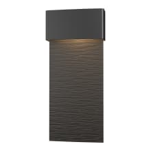 Stratum 22" Tall LED Outdoor Dark Sky Wall Sconce - Coastal Black Finish with Coastal Black Accents