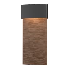 Stratum 22" Tall LED Outdoor Dark Sky Wall Sconce - Coastal Black Finish with Coastal Bronze Accents